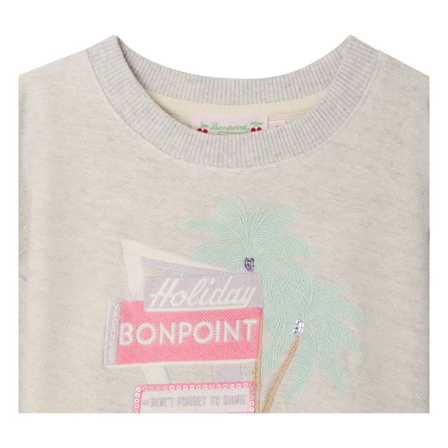Tayla organic cotton sweatshirt | Heather grey