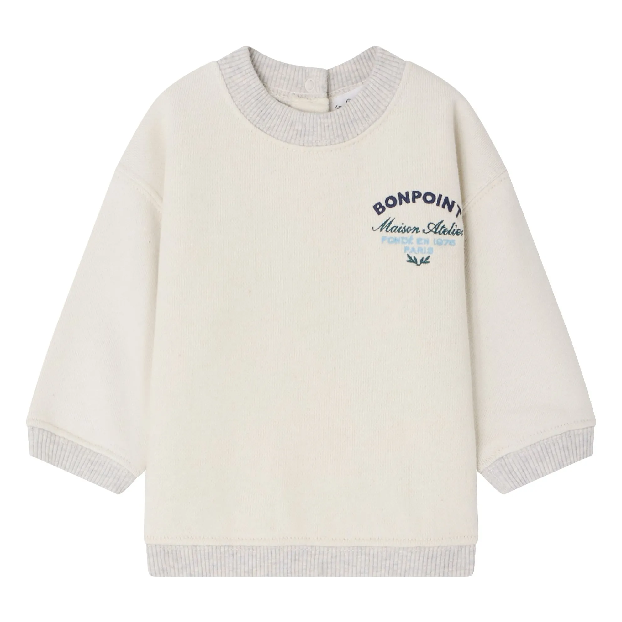 Bonpoint Ecru Sweat Dady Organic Cotton