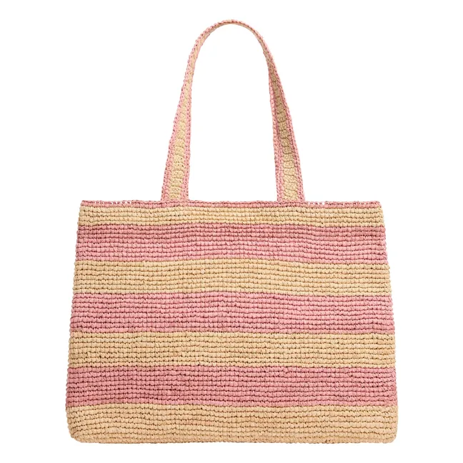 Borsa Esma in rafia a righe | Naturale