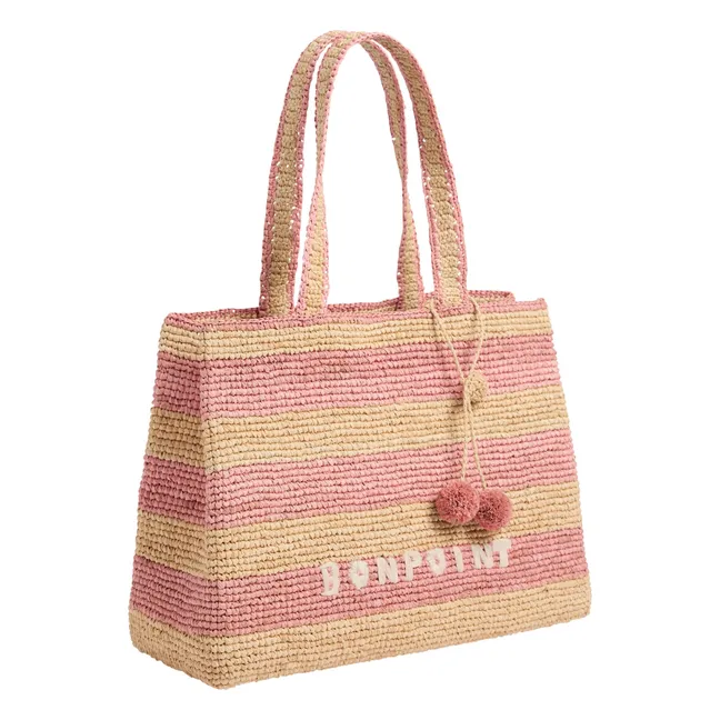 Sac Esma Rayé Raphia | Naturel