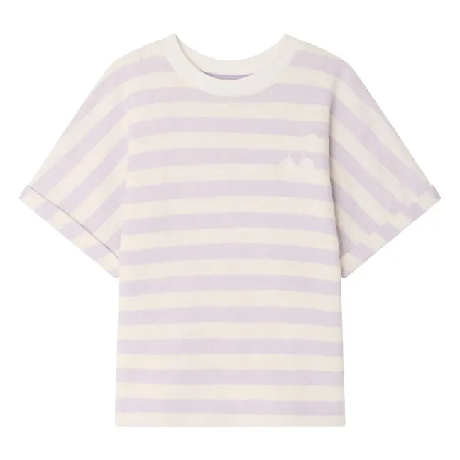 T-shirt Farah Cerise Rayé | Ecru