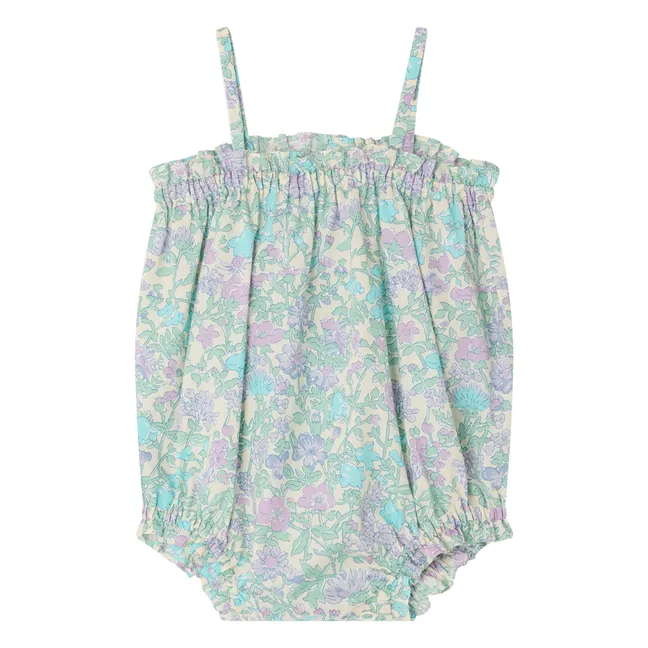 Nefle Liberty Organic Cotton romper | Green water