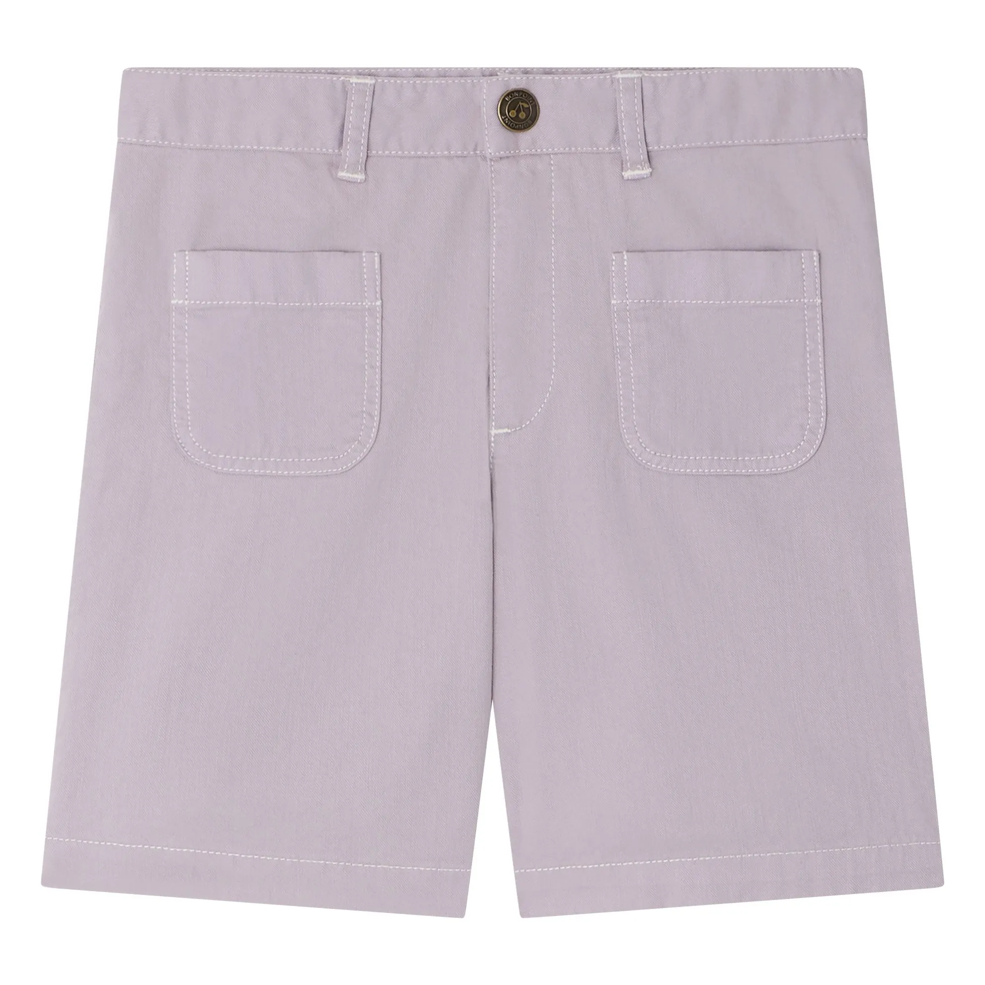 Bonpoint Girls Lavender Denim Shorts Eureka Organic Cotton