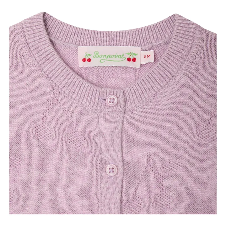 Cardigan Teyana Cerises Coton Bio | Parme- Image produit n°1