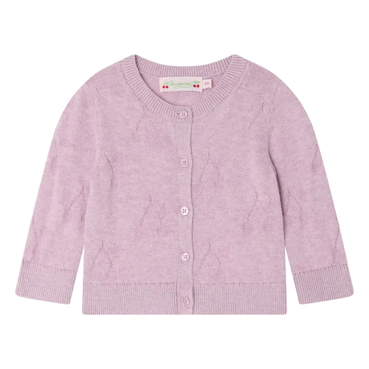 Cardigan Teyana Cerises Coton Bio | Parme- Image produit n°0