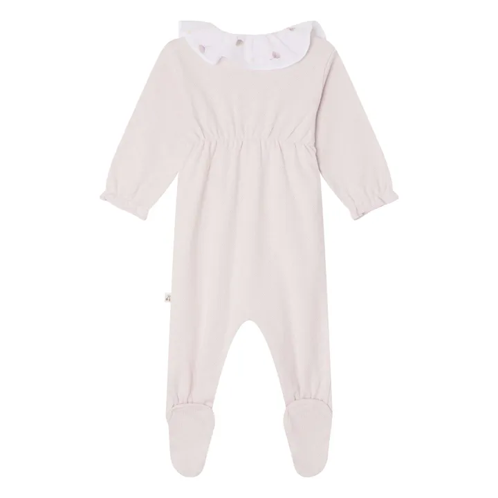Pyjama Lintina Pointelle Coton Bio | Rose pâle- Image produit n°2