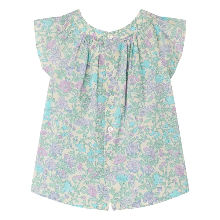 Blouse Laurie Liberty Coton Bio | Vert d'eau- Image produit n°2