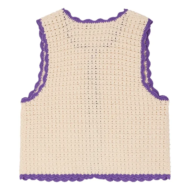 Cardigan Sans Manches Laila | Ecru