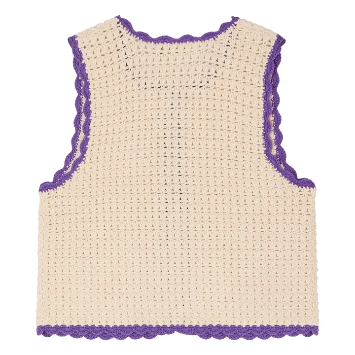 Cardigan Sans Manches Laila | Ecru- Image produit n°2