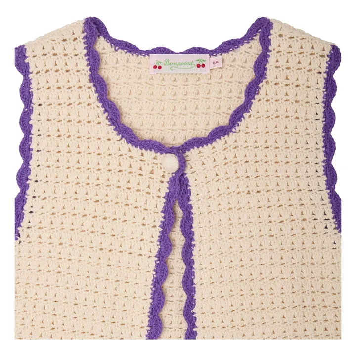 Cardigan Sans Manches Laila | Ecru- Image produit n°1