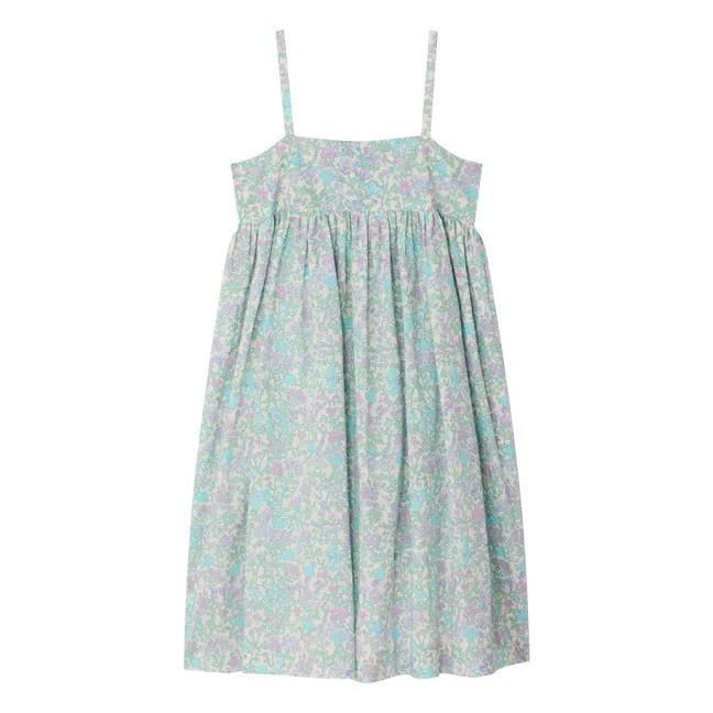 Vestido Liberty Passion de algodón orgánico | Verde agua