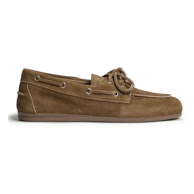 Chaussures Bateau Suède et Fourrure | Tan