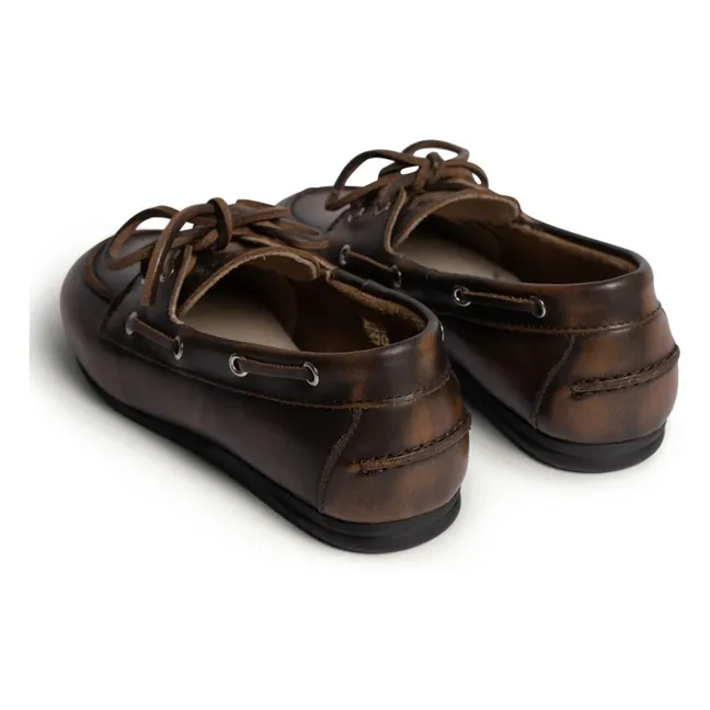 Chaussures Bateau Cuir | Café