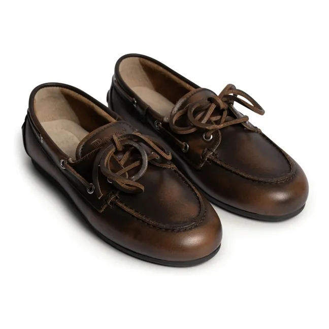 Chaussures Bateau Cuir | Café