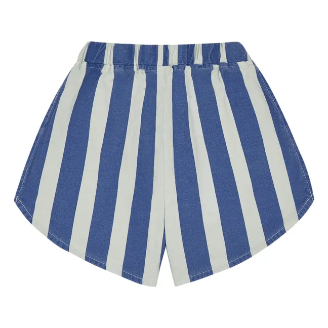Pantalones cortos a rayas | Azul