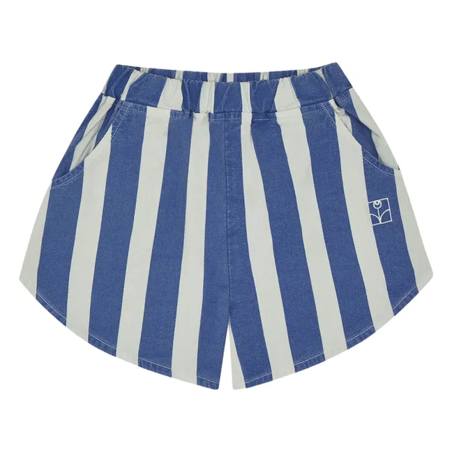 Pantalones cortos a rayas | Azul