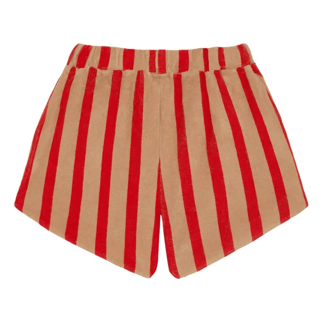 Gestreifte Shorts | Kamelbraun