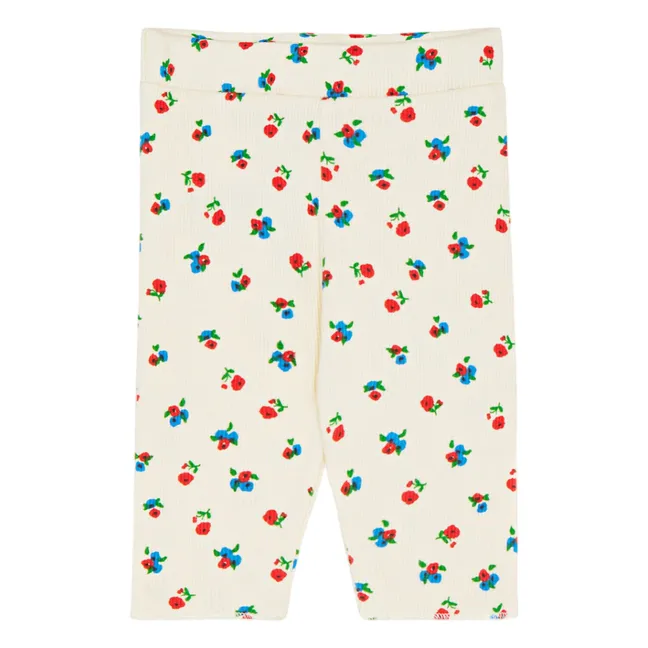 Leggings mit Blumenmuster | Seidenfarben