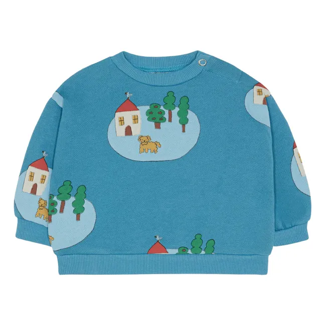 Sudadera Village de algodón orgánico | Azul Mar