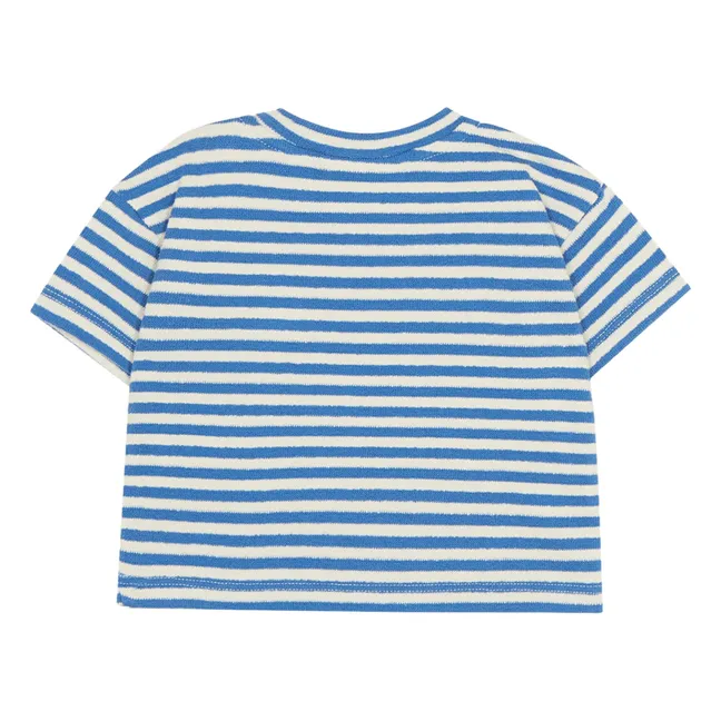 Maglietta oversize con coccinella a righe | Blu