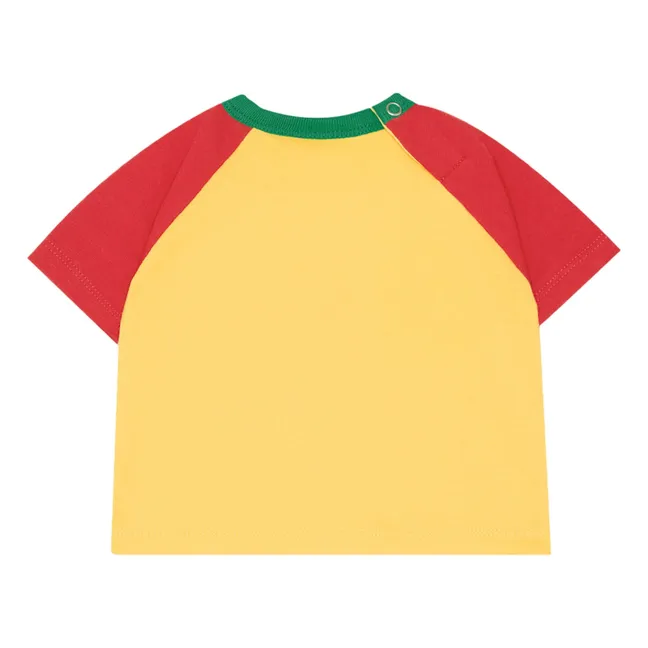 Camiseta para bebé de algodón ecológico Lion | Amarillo