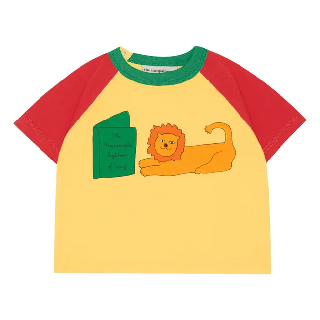 Camiseta para bebé de algodón ecológico Lion | Amarillo