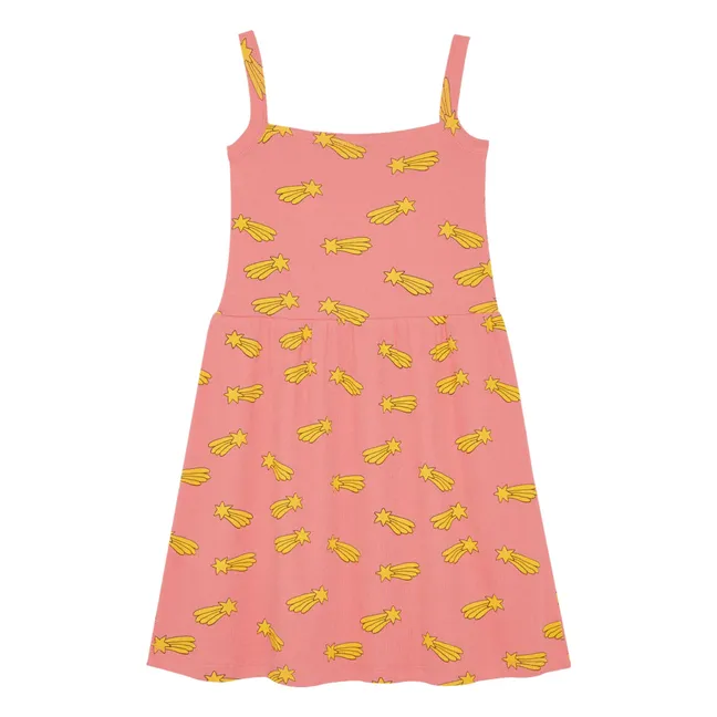 Vestido de algodón ecológico Shooting Stars | Rosa Bombón