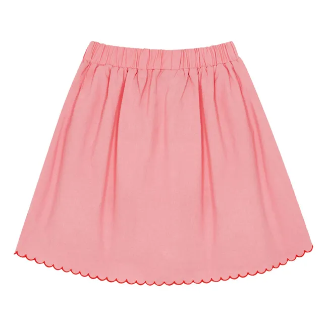 Jupe Fleurs  | Rose bonbon