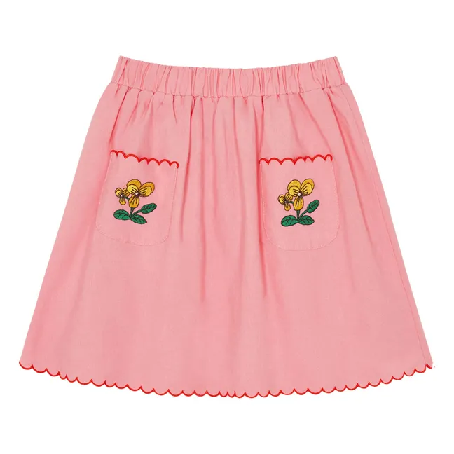 Jupe Fleurs  | Rose bonbon