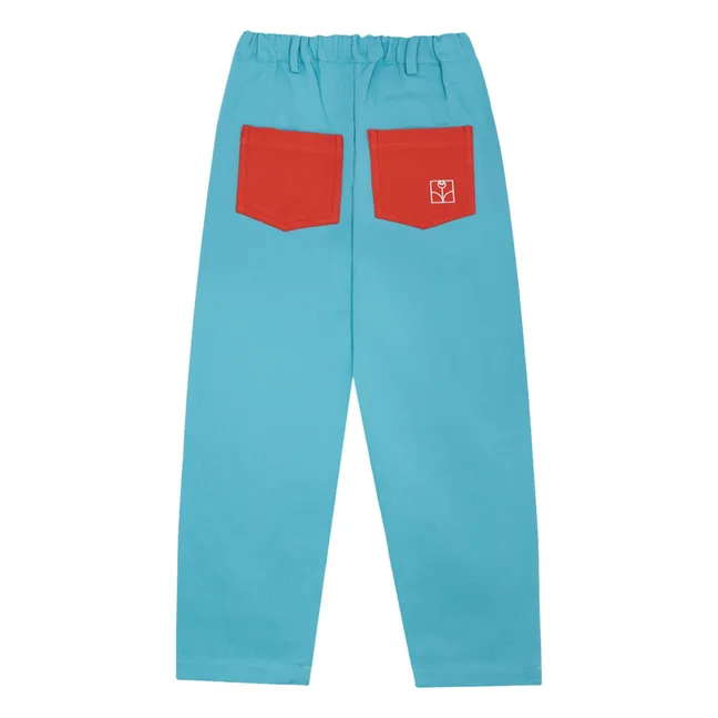 Pantalon Empiècements | Bleu azur