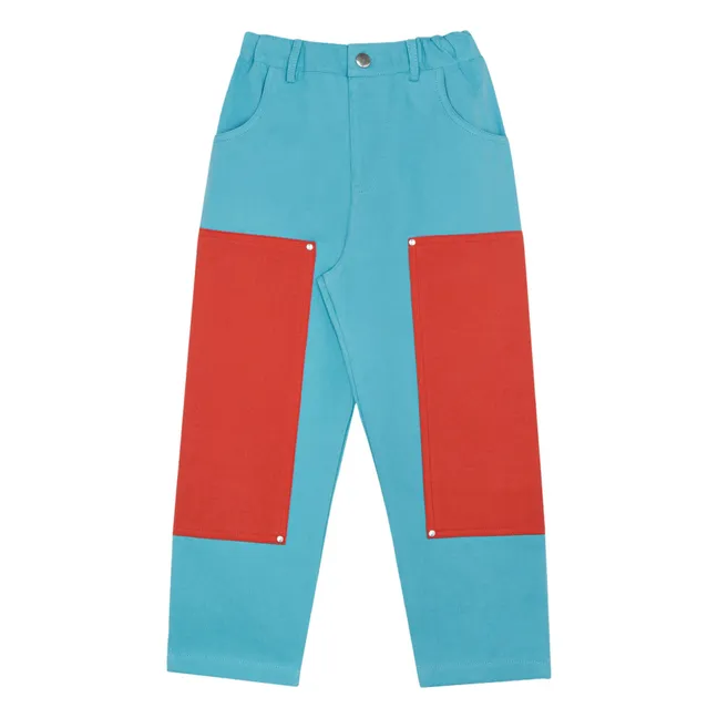 Pantalon Empiècements | Bleu azur