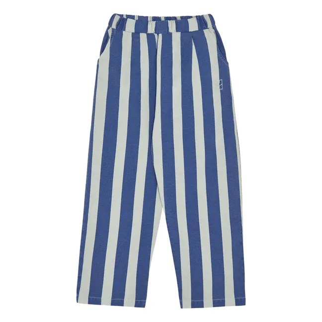 Pantalon Rayé | Bleu