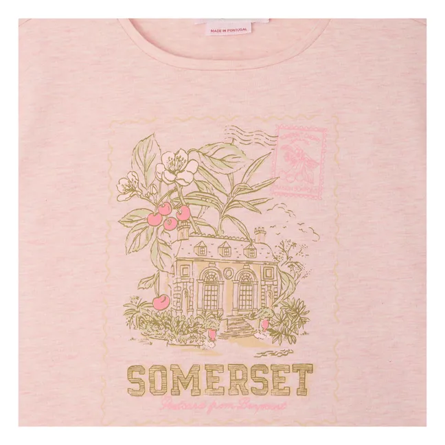 Camiseta de algodón ecológico Aada | Rosa Pálido