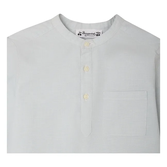 Kurta Claude Coton Bio Natté | Bleu gris