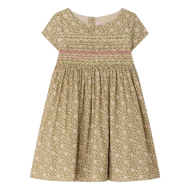 Duchesse Liberty organic cotton dress | Green