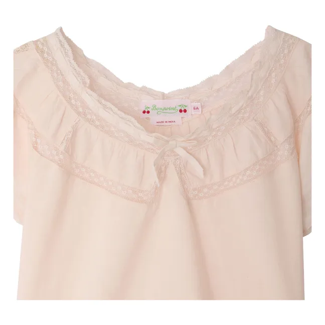 Blouse Leana Coton Bio | Rose poudré