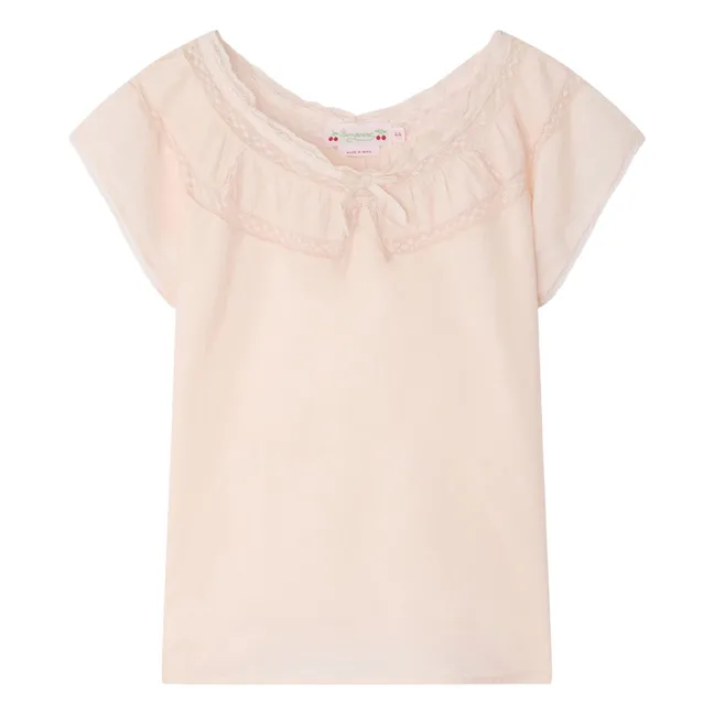 Blouse Leana Coton Bio | Rose poudré