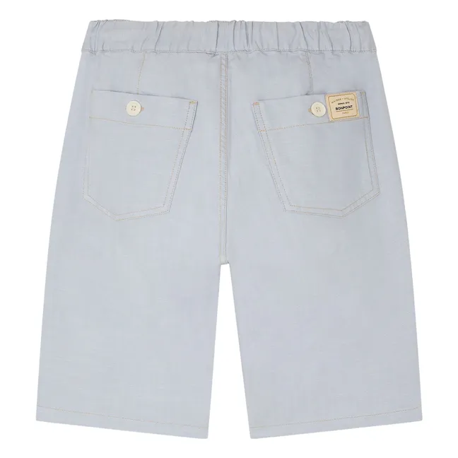 Short Elgar Chambray Coton Bio | Bleu ciel