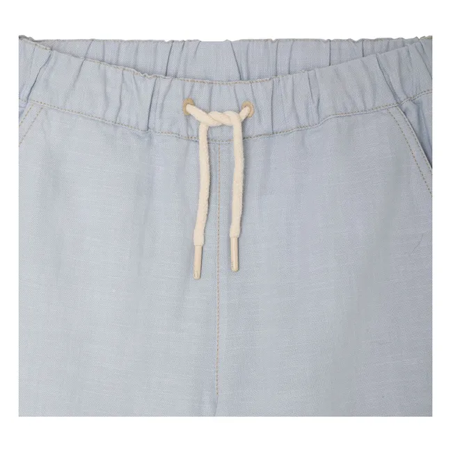 Short Elgar Chambray Coton Bio | Bleu ciel