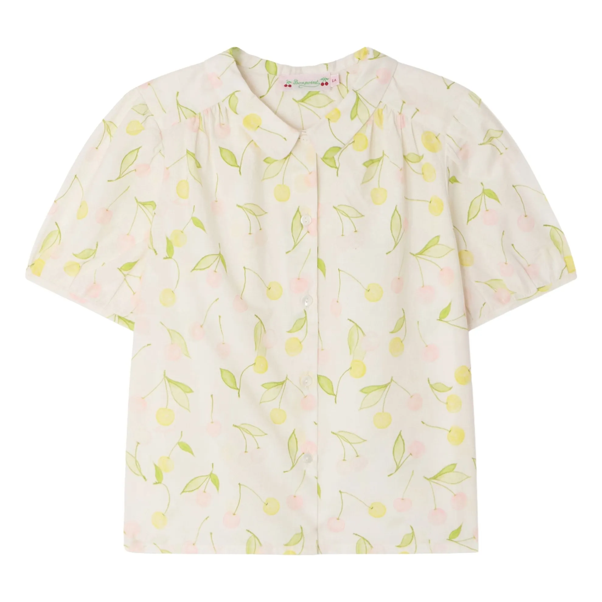 Bonpoint Girls Ecru Adele Organic Cotton Poplin Shirt