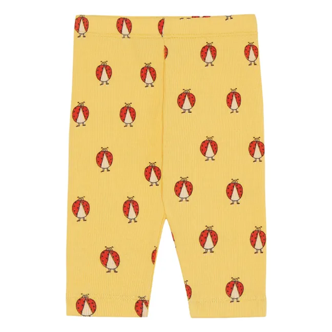 Legging Coccinelles Coton Bio | Jaune