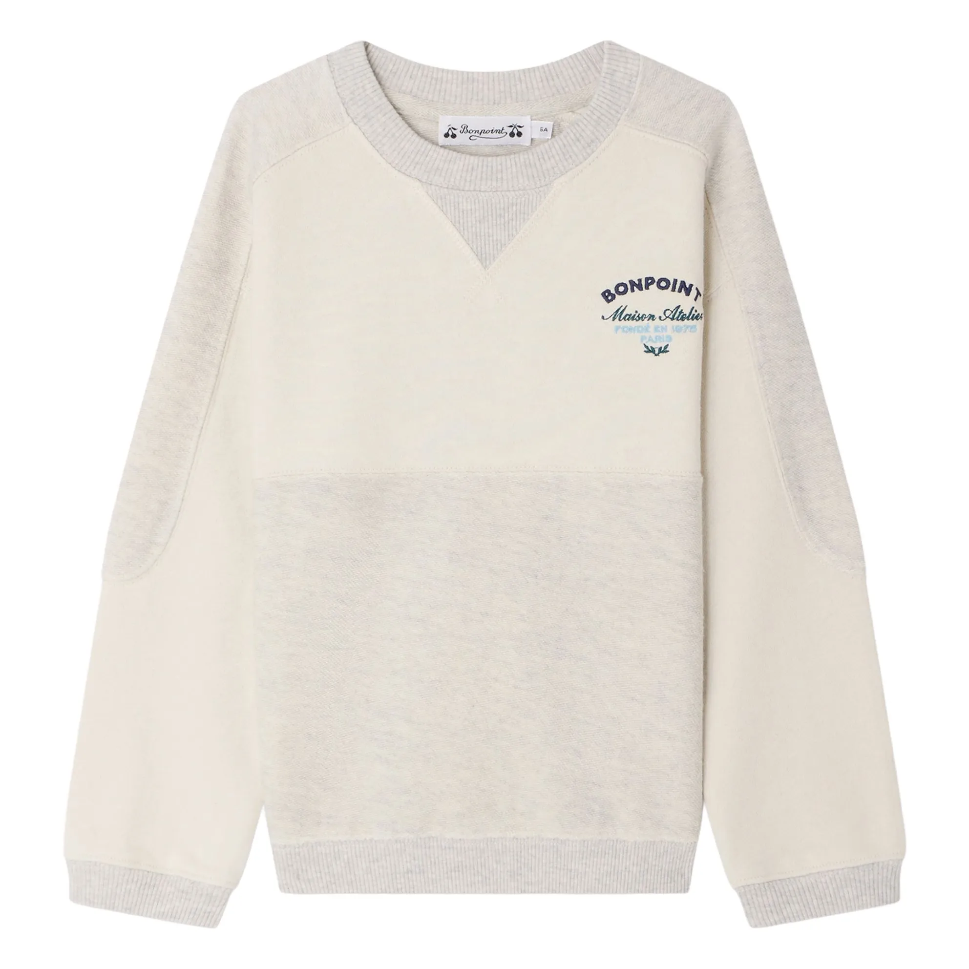 Bonpoint Boys Heather Beige Leal Organic Cotton Sweatshirt