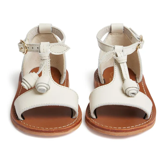 Sandales Elmas Cerise | Crème