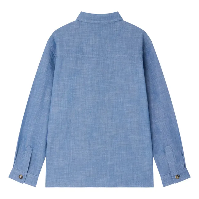 Hemd Eddy Chambray Bio-Baumwolle | Blau