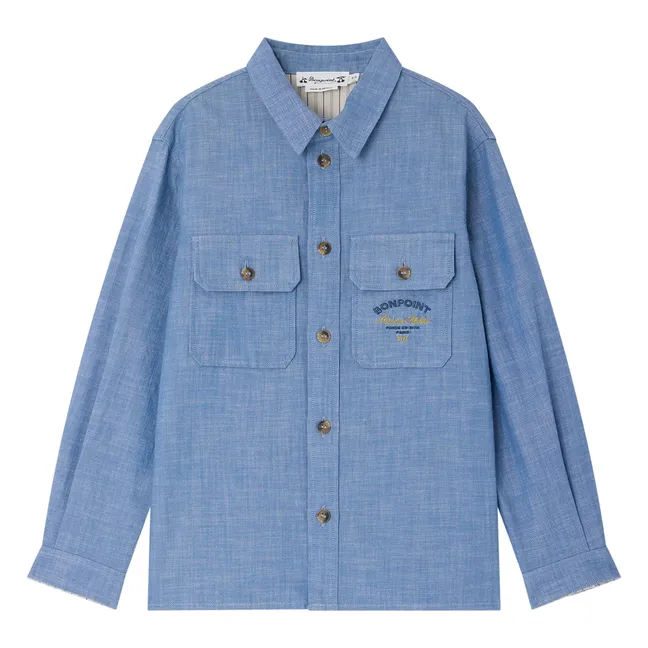 Chemise Eddy Chambray Coton Bio | Bleu