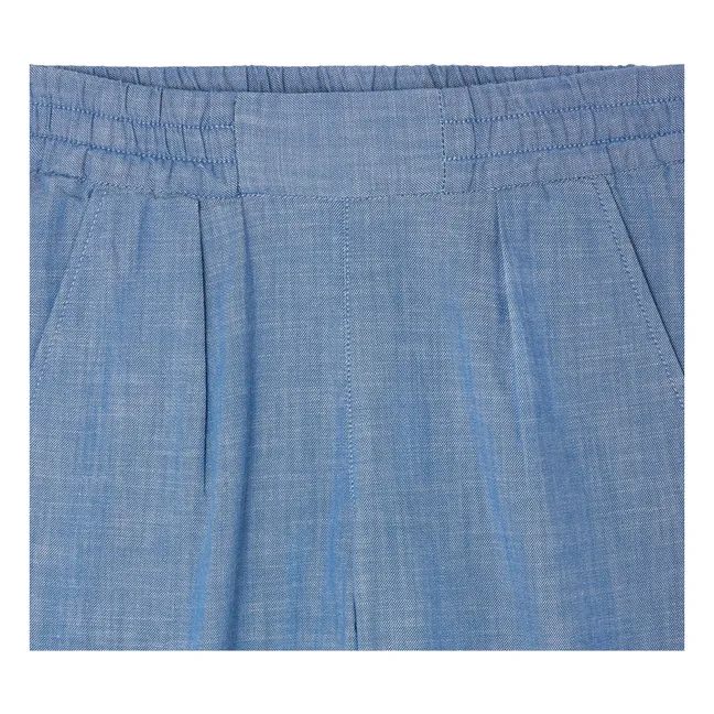 Pantalones de chambray de algodón ecológico Tilyo | Azul