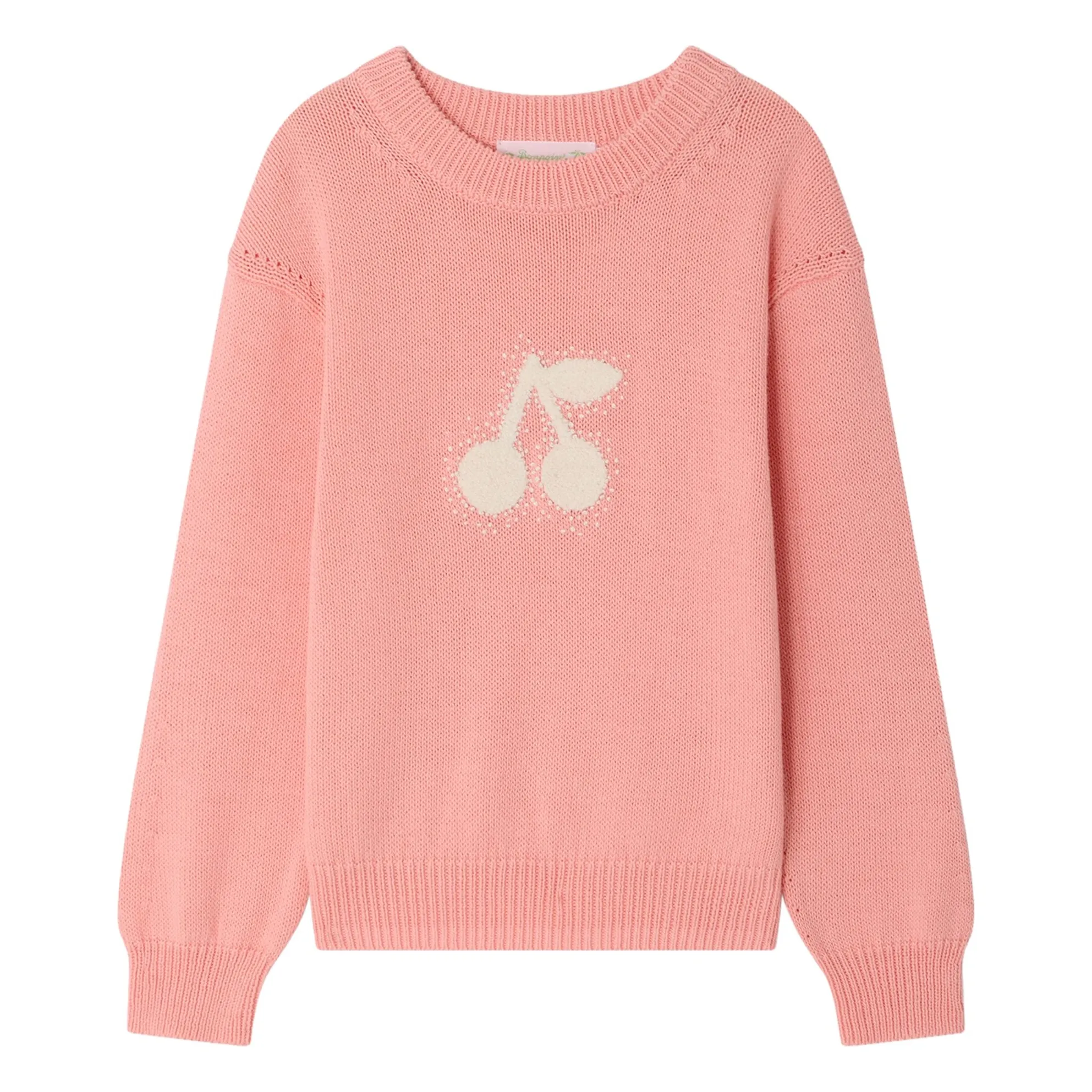 Bonpoint Girls Coral Liesel Cherry Sweater