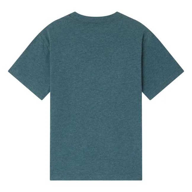 Thibald organic cotton T-shirt | Peacock blue