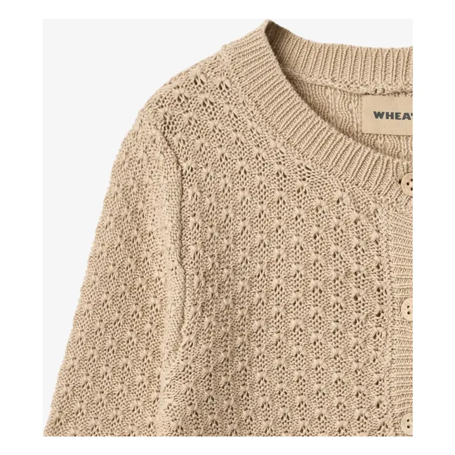 Cardigan in cotone biologico Magnella | Ecru