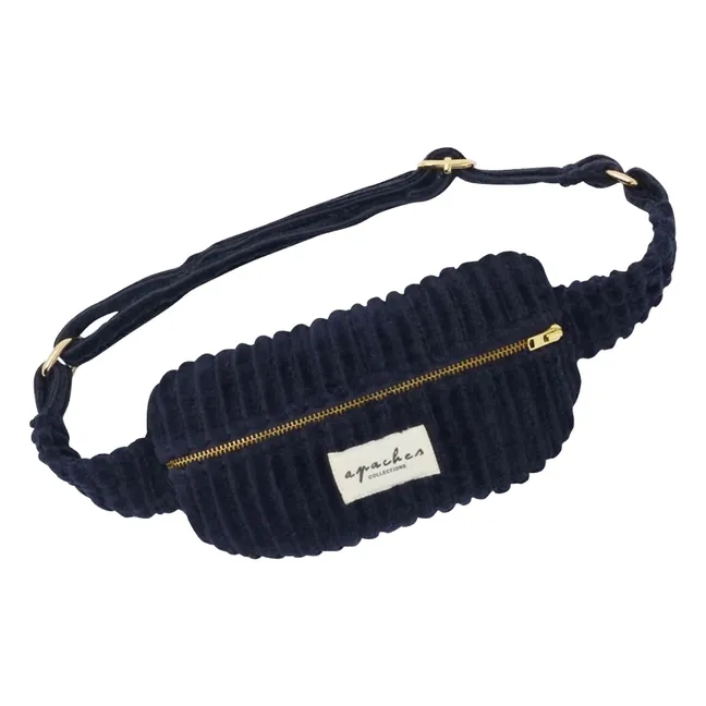 Quilted banana Kela | Navy blue